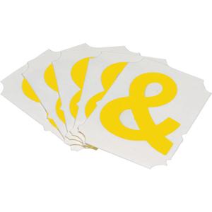 Quick-Align® Individual Gothic Number & Letter Labels - Ampersand (&), Yellow, 2"