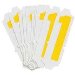 Quick-Align® Individual Gothic Number and Letter Labels - 1, Yellow, 2"
