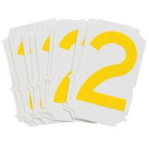 Quick-Align® Individual Gothic Number and Letter Labels - 2, Yellow, 2"