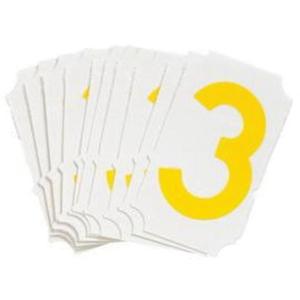 Quick-Align® Individual Gothic Number and Letter Labels - 3, Yellow, 2"