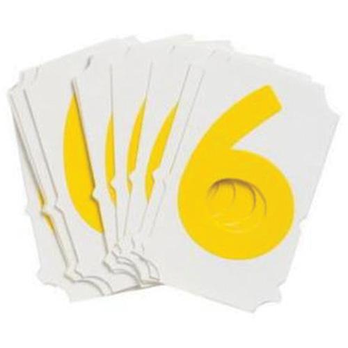 Quick-Align® Individual Gothic Number and Letter Labels - 6, Yellow, 2"