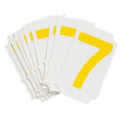 Quick-Align® Individual Gothic Number and Letter Labels - 7, Yellow, 2"
