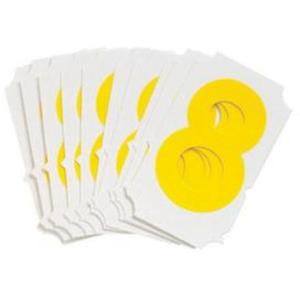 Quick-Align® Individual Gothic Number and Letter Labels - 8, Yellow, 2"