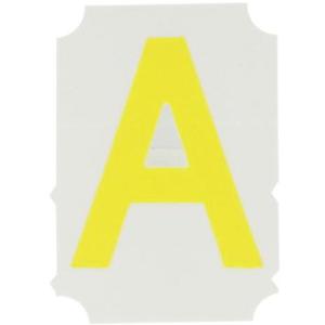 Quick-Align® Individual Gothic Number and Letter Labels - A, Yellow, 2"