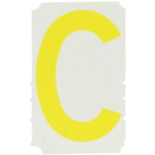 Quick-Align® Individual Gothic Number and Letter Labels - C, Yellow, 2"