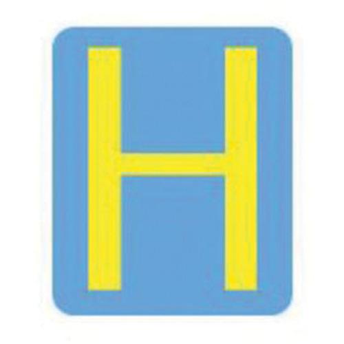 Quick-Align®Individual Gothic Number and Letter Labels - H, Yellow, 2"