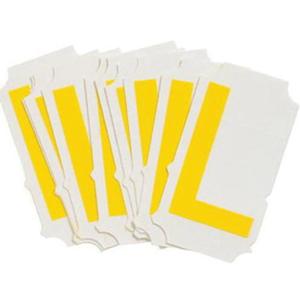 Quick-Align®Individual Gothic Number and Letter Labels - L, Yellow, 2"
