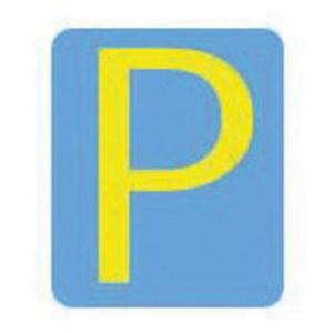 Quick-Align® Individual Gothic Number & Letter Labels - P, Yellow, 2"
