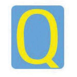 Quick-Align® Individual Gothic Number & Letter Labels - Q, Yellow, 2"