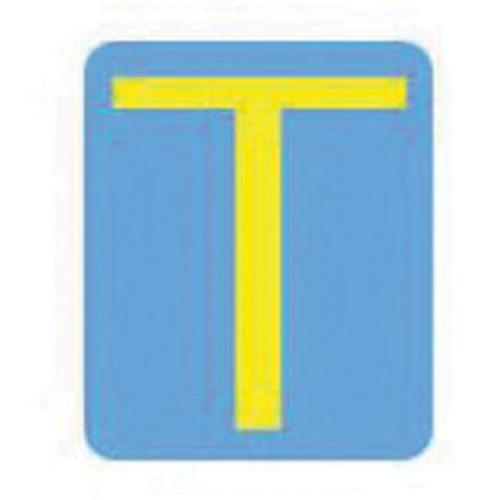 Quick-Align® Individual Gothic Number & Letter Labels - T, Yellow, 2"