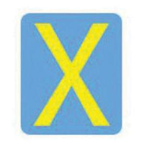 Quick-Align® Individual Gothic Number & Letter Labels - X, Yellow, 2"