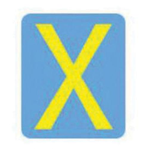 Quick-Align® Individual Gothic Number & Letter Labels - X, Yellow, 2"