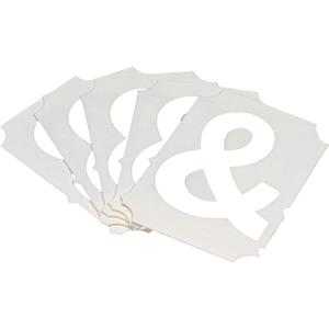 Quick-Align® Individual Gothic Number & Letter Labels - Ampersand (&), White, 2"