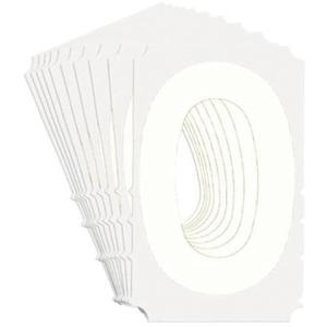 Quick-Align® Individual Gothic Number and Letter Labels - 0, White, 2"