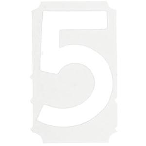 Quick-Align® Individual Gothic Number and Letter Labels - 5, White, 2"