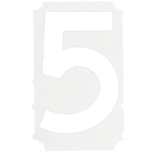 Quick-Align® Individual Gothic Number and Letter Labels - 5, White, 2"