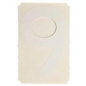 Quick-Align® Individual Gothic Number and Letter Labels - 9, White, 2"