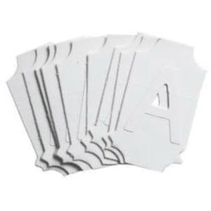Quick-Align® Individual Gothic Number and Letter Labels - A, White, 2"