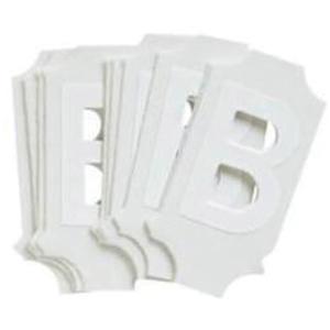 Quick-Align® Individual Gothic Number and Letter Labels - B, White, 2"