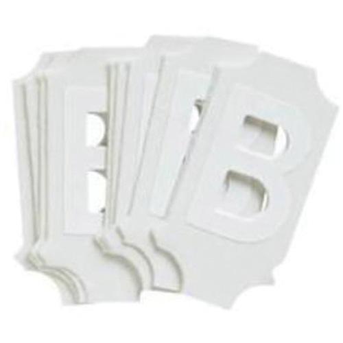 Quick-Align® Individual Gothic Number and Letter Labels - B, White, 2"