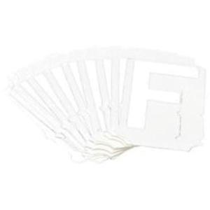 Quick-Align® Individual Gothic Number and Letter Labels - F, White, 2"
