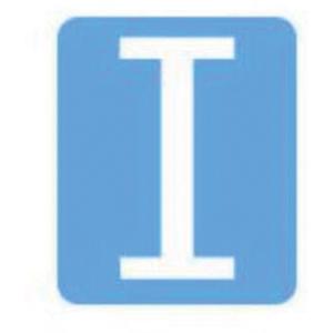 Quick-Align®Individual Gothic Number and Letter Labels - I, White, 2"