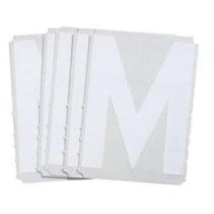 Quick-Align® Individual Gothic Number & Letter Labels - M, White, 2"