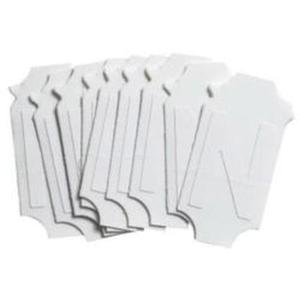 Quick-Align® Individual Gothic Number & Letter Labels - N, White, 2"
