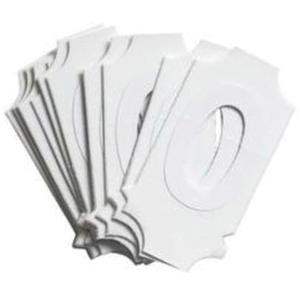 Quick-Align® Individual Gothic Number & Letter Labels - O, White, 2"