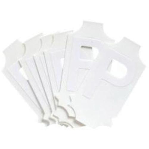 Quick-Align® Individual Gothic Number & Letter Labels - P, White, 2"
