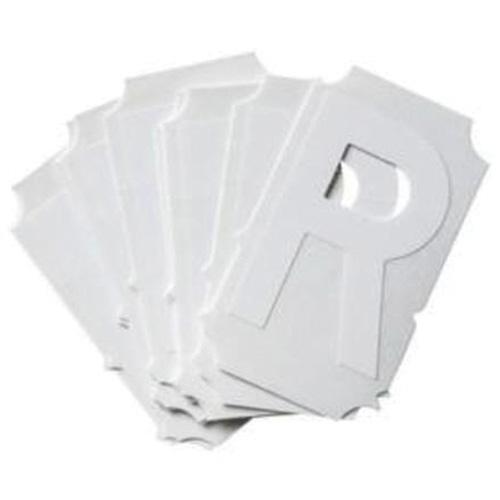 Quick-Align® Individual Gothic Number & Letter Labels - R, White, 2"