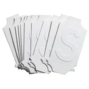 Quick-Align® Individual Gothic Number & Letter Labels - S, White, 2"