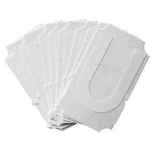 Quick-Align® Individual Gothic Number & Letter Labels - U, White, 2"