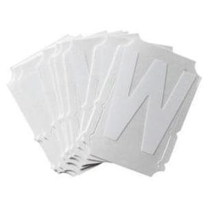 Quick-Align® Individual Gothic Number & Letter Labels - W, White, 2"