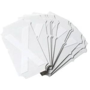 Quick-Align® Individual Gothic Number & Letter Labels - X, White, 2"