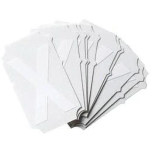 Quick-Align® Individual Gothic Number & Letter Labels - X, White, 2"