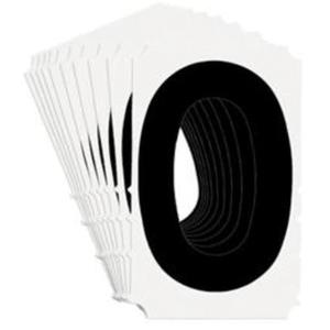 Quick-Align® Individual Gothic Number and Letter Labels - 0, Black, 3"