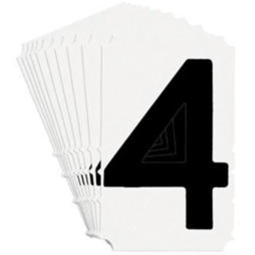 Quick-Align® Individual Gothic Number and Letter Labels - 4, Black, 3"