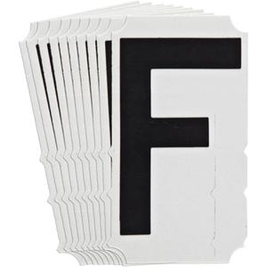 Quick-Align® Individual Gothic Number and Letter Labels - F, Black, 3"