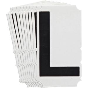 Quick-Align®Individual Gothic Number and Letter Labels - L, Black, 3"
