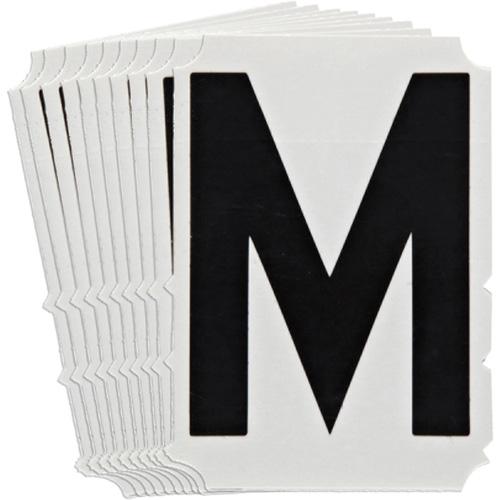 Quick-Align® Individual Gothic Number & Letter Labels - M, Black, 3"