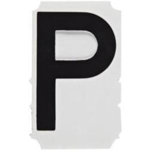 Quick-Align® Individual Gothic Number & Letter Labels - P, Black, 3"