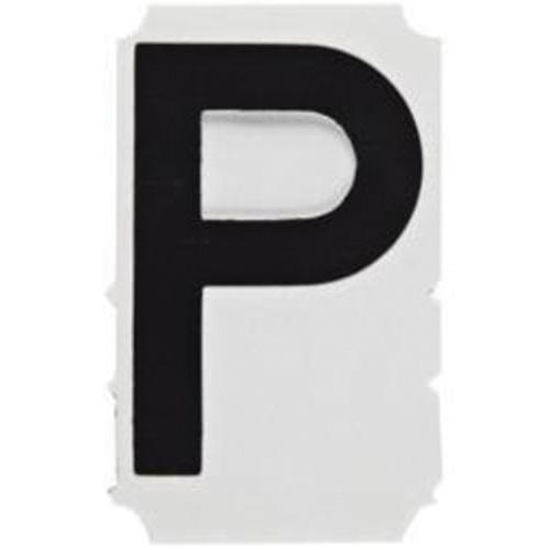 Quick-Align® Individual Gothic Number & Letter Labels - P, Black, 3"