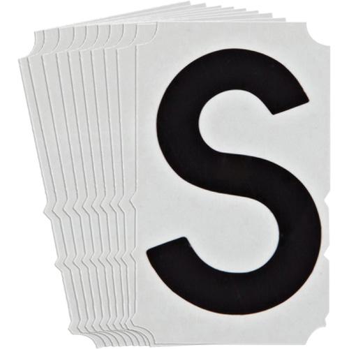 Quick-Align® Individual Gothic Number & Letter Labels - S, Black, 3"