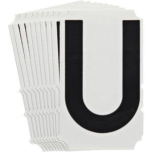 Quick-Align® Individual Gothic Number & Letter Labels - U, Black, 3"