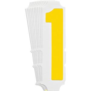 Quick-Align® Individual Gothic Number and Letter Labels - 1, Yellow, 3"