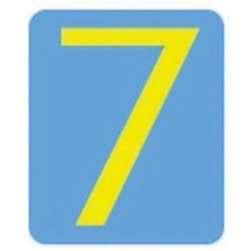 Quick-Align® Individual Gothic Number and Letter Labels - 7, Yellow, 3"