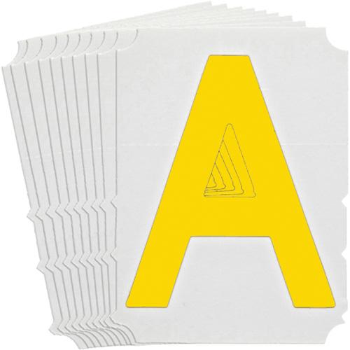 Quick-Align® Individual Gothic Number and Letter Labels - A, Yellow, 3"
