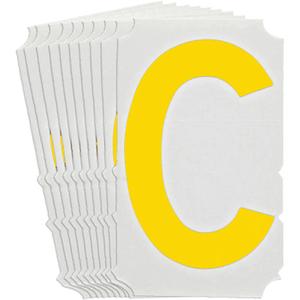 Quick-Align® Individual Gothic Number and Letter Labels - C, Yellow, 3"