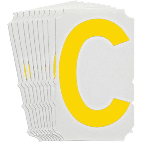 Quick-Align® Individual Gothic Number and Letter Labels - C, Yellow, 3"